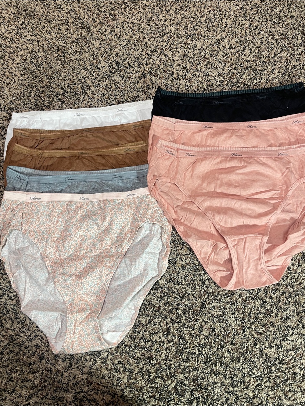 Hanes Woman’s Cotton Full Coverage High Cut Panties 8 Pack Size XL | NWOT
